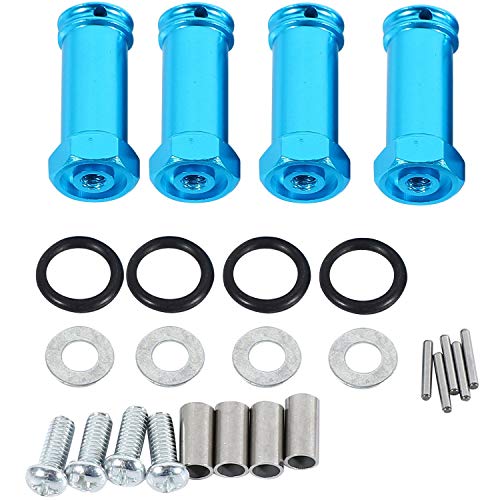 Asuinxurr Aluminium 12 Mm Sechskant Nabe 24 Mm VerläNgerung Adapter Spur Verbreiterer für 1/18 A959 Upgrade Teile Fit A949 A969 A979 RC Auto, Blau von Asuinxurr