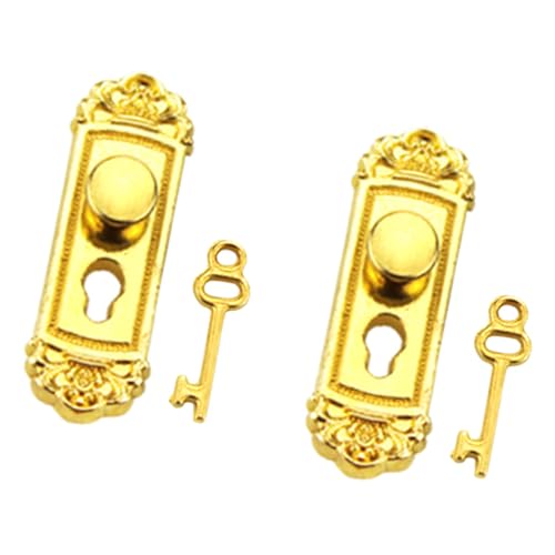 1/12 Miniatur Türschlösser mit Schlüssel Set Vintage Puppenhäuser Dekorationen Zubehör Minis Puppenhäuser Tür und Schlüssel Puppenhäuser Dekoration Zubehör 1/12 Miniatur Türschlösser mit Schlüssel Set Vintage Puppenhäuser Dekorationen Zubehör Minis Puppenhäuser Tür und Schlüssel Puppenhäuser Dekoration Zubehör von Asukohu