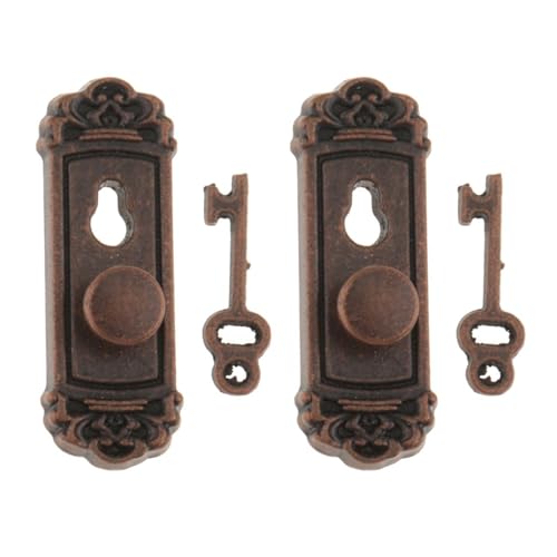 1/12 Miniatur Türschlösser mit Schlüssel Set Vintage Puppenhäuser Dekorationen Zubehör Minis Puppenhäuser Tür und Schlüssel Puppenhäuser Dekoration Zubehör 1/12 Miniatur Türschlösser mit Schlüssel Set Vintage Puppenhäuser Dekorationen Zubehör Minis Puppenhäuser Tür und Schlüssel Puppenhäuser Dekoration Zubehör von Asukohu