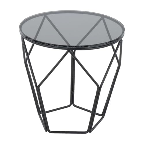 1:6 Modell Miniatur Eisen Tisch Puppenhäuser Wohnzimmer Eisen Tisch Möbel Puppenhäuser Dekoration Display Zubehör Glastisch für Figur von Asukohu