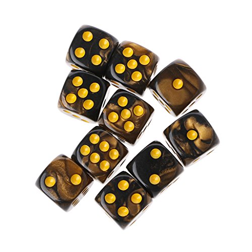 Asukohu 10pcs Sechsseitig 12 Mm Transparent Cuber Round Corner Tragbarer Tisch Spielen Spiele Würfel von Asukohu