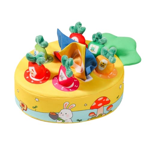 Asukohu Baby Tissue Box Spielzeug Mit Strukturierten Stoffen 6-12 Monate Sensorisches Spielset Mit Pullable Carots Und Crinkly Sheets Buntes Sensorisches Spiel Für Säuglinge von Asukohu
