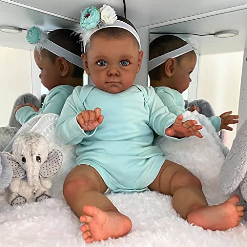 Asukohu Babybett Spielzeug Mädchen Zubehör Babyzimmer Dekoration Mit Haarband Realistisches Kleinkind von Asukohu