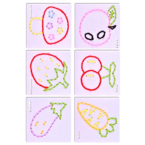 Asukohu Cartoon Sewing Kits Toy Craft Project Project Set Schnürung Fadenspielzeug Für Kleinkindhand Und Augenkoordination Und Formpassungsverpalte Mit Nicht Gewohntem Stoffhandwerk Für Kinder von Asukohu