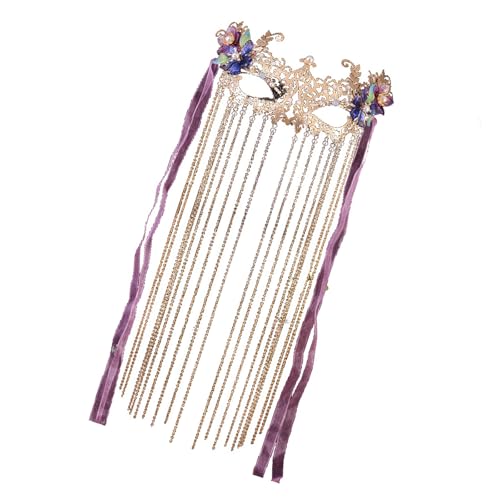 Asukohu Elegante Legierung Tassels Maske Handgefertigte Fransen Schleier Maske Gesichtsbedeckung Accessoires Für Tanzkünstler Und Kostümliebhaber Asukohu Elegante Legierung Tassels Maske Handgefertigte Fransen Schleier Maske Gesichtsbedeckung Accessoires Für Tanzkünstler Und Kostümliebhaber von Asukohu