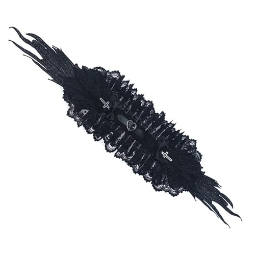 Asukohu Fabric Angelic Wing Stirnband Dark Serie Bowknot Haarband Für Maskerades Party Und Punkstile Liebhaber Cosplay Accessoires Angel Wing Kopfbedeckung von Asukohu