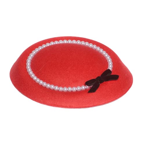 Asukohu Fascinator für Damen, mit eleganten Perlen, Haarspangen mit Clip, Kopfschmuck für Make-up, Party, Maskeraden, Cosplay, Blumen-Haarspangen von Asukohu
