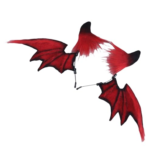 Asukohu Fledermaus-Stirnbänder Cosplay Teufelsflügel Haarbänder dunkle Kopfbedeckung Make-up Waschen Gesicht Gadget Geburtstag Party Gothic Fledermaus Ohr Stirnband von Asukohu