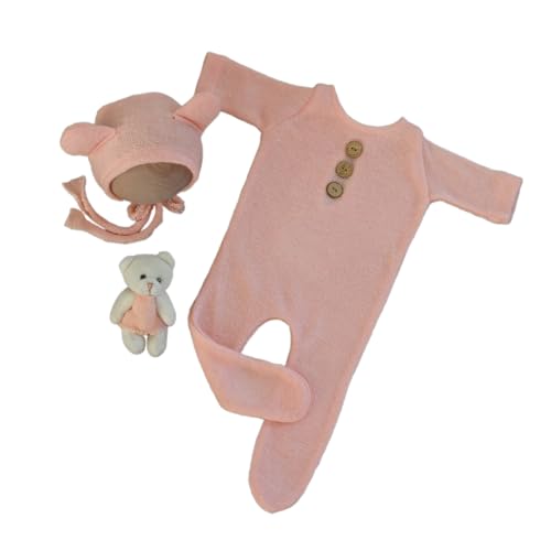 Asukohu Fotoshooting-Requisiten für Neugeborene, Baby-Bär-Kostüm, Mütze, gestrickter Strampler mit Fuß, Foto-Outfit, Bären-Thema, Baby-Outfit Asukohu Fotoshooting-Requisiten für Neugeborene, Baby-Bär-Kostüm, Mütze, gestrickter Strampler mit Fuß, Foto-Outfit, Bären-Thema, Baby-Outfit von Asukohu