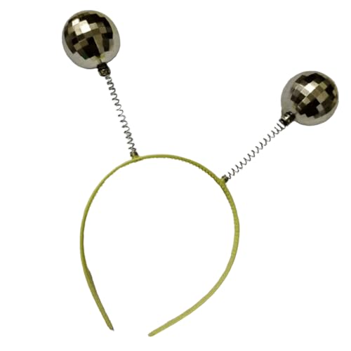 Asukohu Funkelndes Haarband mit doppelten Alien-Kugeln, Haarschmuck, lustige Kopfbedeckung für Halloween-Party-Kostüme Asukohu Funkelndes Haarband mit doppelten Alien-Kugeln, Haarschmuck, lustige Kopfbedeckung für Halloween-Party-Kostüme von Asukohu