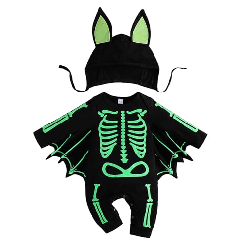 Asukohu Halloween Jumpsuit Baby Strampler Fledermausmuster Kleidung Mit Neugeborenen Outfit Party Supply Für 0-24 Monate Kind Kleinkinder Asukohu Halloween Jumpsuit Baby Strampler Fledermausmuster Kleidung Mit Neugeborenen Outfit Party Supply Für 0-24 Monate Kind Kleinkinder von Asukohu