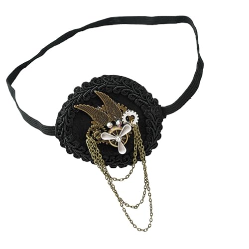 Asukohu Halloween-Themen-Augenabdeckung, leichtes Kostüm-Zubehör, bequemes Tragen für Cosplay, Rollenspiele, Requisiten, einzigartige Zahnradkette, Steampunk von Asukohu