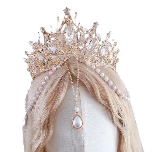 Asukohu Handgefertigte Halloween-Stile, Perlenkronen, Cosplay-Kopfschmuck, Styling-Zubehör für Fotografie und Cosplay-Event, Vintage-Kopfschmuck von Asukohu