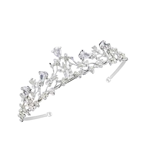 Asukohu Luxuriöse Kronen Haare Hoop Harthart Duty Birthday Party Elegante Festzug Wasser Drop Crystal Girl Hochzeit Kostüm Kopfbedeckung von Asukohu