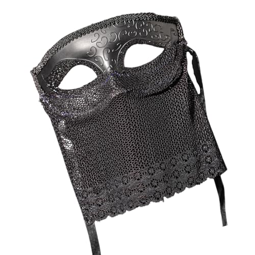 Asukohu Masqueraden Maske Mardi Gras Venezianer Party Maske Halbgesichtsmaske Für Halloween Cosplay Auftritte Requisiten Halbe Gesichtsmaske von Asukohu