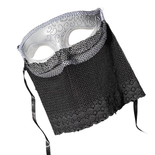 Asukohu Masqueraden Maske Mardi Gras Venezianer Party Maske Halbgesichtsmaske Für Halloween Cosplay Auftritte Requisiten Halbe Gesichtsmaske von Asukohu