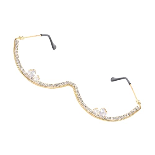 Asukohu Mode Strasssteine besetzt Brille Metall Rahmen Festivals Kostümgläser Für Anime Event Und Themen Nacht Schimmernde Partybrille Asukohu Mode Strasssteine besetzt Brille Metall Rahmen Festivals Kostümgläser Für Anime Event Und Themen Nacht Schimmernde Partybrille von Asukohu