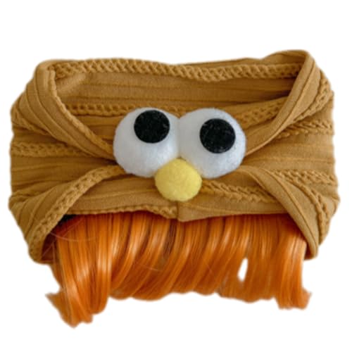 Asukohu Neugeborene Zu Kleinkind Big Eyes Haarteil Stirnband Cosplay Weihnachtshaarzubehör Für Mädchen Atmungsaktives Toupee von Asukohu