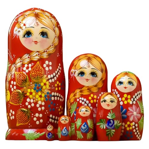 Asukohu Russische Nistpuppen Matryoshka Set Von 7 Stapelpuppen Kinder Handkoordination Handgefertigtes Babushka Spielzeugfestival Requisiten Russian Asukohu Russische Nistpuppen Matryoshka Set Von 7 Stapelpuppen Kinder Handkoordination Handgefertigtes Babushka Spielzeugfestival Requisiten Russian von Asukohu