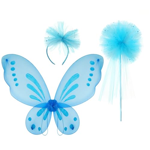 Asukohu Schmetterlings-Flügel-Kostüm für Kinder, mit Stirnband und Zauberstab, für Mädchen, Cosplay, Party, Halloween, Weihnachten, Geburtstag, Halloween, bunt, Schmetterlingsflügel Asukohu Schmetterlings-Flügel-Kostüm für Kinder, mit Stirnband und Zauberstab, für Mädchen, Cosplay, Party, Halloween, Weihnachten, Geburtstag, Halloween, bunt, Schmetterlingsflügel von Asukohu