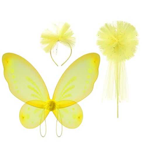 Asukohu Schmetterlings-Flügel-Kostüm für Kinder, mit Stirnband und Zauberstab, für Mädchen, Cosplay, Party, Halloween, Weihnachten, Geburtstag, Halloween, bunt, Schmetterlingsflügel Asukohu Schmetterlings-Flügel-Kostüm für Kinder, mit Stirnband und Zauberstab, für Mädchen, Cosplay, Party, Halloween, Weihnachten, Geburtstag, Halloween, bunt, Schmetterlingsflügel von Asukohu