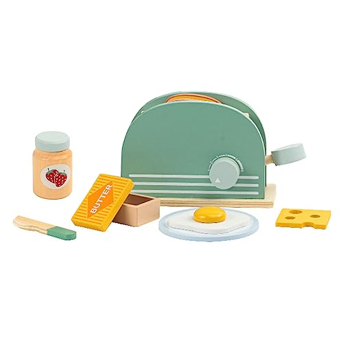 Asukohu Spielzeug Brot Toaster Set Echtes Gerät Mit Einstellbaren Einstellungen Inklusive Butter Und Brettspielset Spielzeug Brotbackautomat Für Kinder von Asukohu