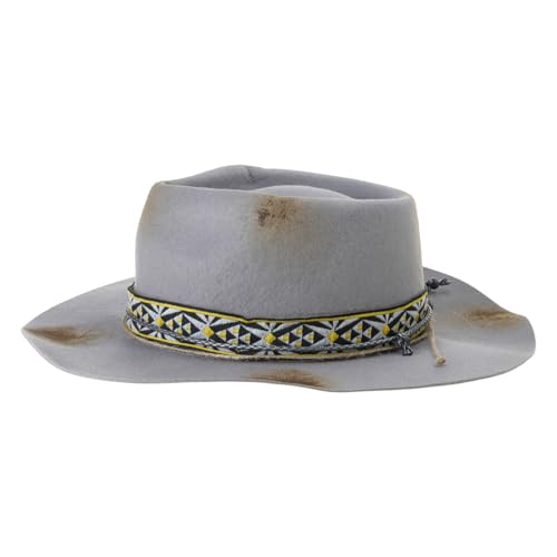 Asukohu Vintage Hut Cosplay Kostüm Panama Hut Bühnenauftritte Magier Gewebter Gürtel Erwachsene Winter Warme Wolle Unisex Wolle Asukohu Vintage Hut Cosplay Kostüm Panama Hut Bühnenauftritte Magier Gewebter Gürtel Erwachsene Winter Warme Wolle Unisex Wolle von Asukohu