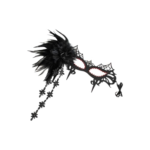 Asukohu Vintage Spitze Halloween für Frauen Halloween Rollenspiel Hochzeit Abschlussbälle Cosplay Halbgesicht Gothic Asukohu Vintage Spitze Halloween für Frauen Halloween Rollenspiel Hochzeit Abschlussbälle Cosplay Halbgesicht Gothic von Asukohu