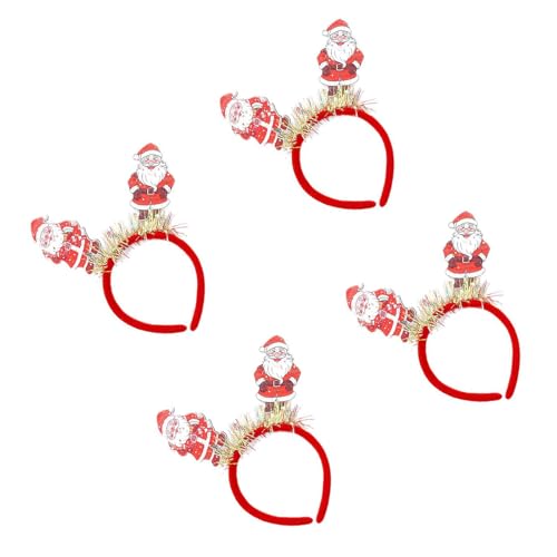 Asukohu Weihnachtsmann/Schneemann/Hirsch Weihnachten Kopfstück Verstellbares Elastisches Haarband Accessoire Für Erwachsene Kinder Holiday Dekorationen Mehrzweck Weihnachtshaar Ornament von Asukohu