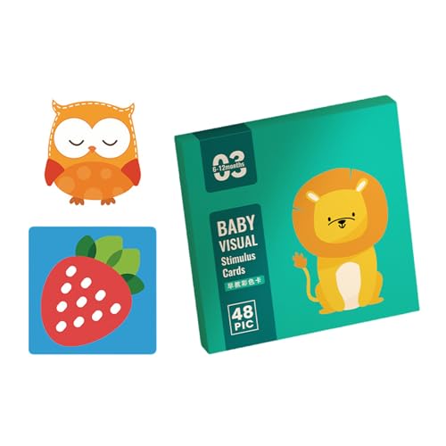 Baby-Lernkarten, kontrastreiches Babyspielzeug, schwarz-weiße Karten, sensorisches Spielzeug, Neugeborene, Babys, Gehirnentwicklung, Schwarz-Weiß-Karten, hoher Kontrast, sensorisches Spielzeug von Asukohu
