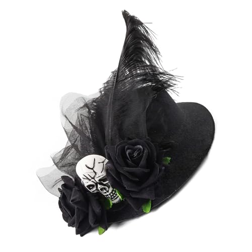 Halloween-Haarspange mit Totenkopf-Hut, Gothicismus, Cosplay, Kostümpartys, Haarnadel-Zubehör für Partys, Themen-Kopfschmuck Halloween-Haarspange mit Totenkopf-Hut, Gothicismus, Cosplay, Kostümpartys, Haarnadel-Zubehör für Partys, Themen-Kopfschmuck von Asukohu