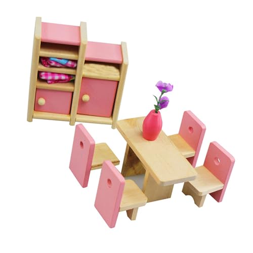 Miniatur-Möbelmodell Puppenhäuser Schlafzimmer Wohnzimmer Küche Esszimmer Zubehör realistisches Spielset 1:12 Puppenhäuser Einrichtung Ornament von Asukohu