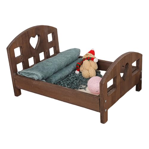 Neugeborene Fotografie Requisiten Kleines Holzbett Hundert Tage Baby Krippe Posing Hilfe Massivholz Dekoration Requisiten Holz Posing Bett von Asukohu