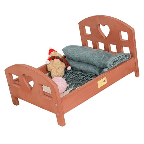 Neugeborene Fotografie Requisiten Kleines Holzbett Hundert Tage Baby Krippe Posing Hilfe Massivholz Dekoration Requisiten Holz Posing Bett von Asukohu