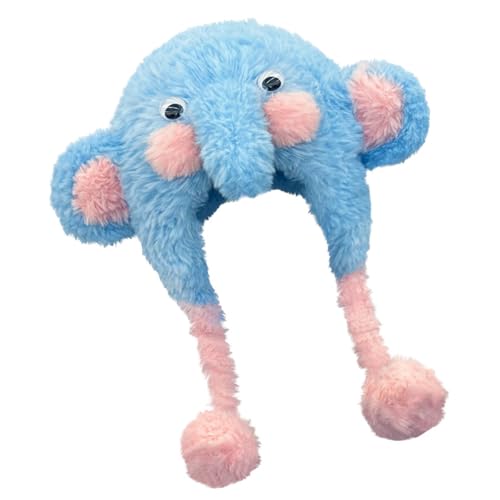 Plüsch-Hut, Cartoon-Elefant, weich, warm, mit Ohrenklappen, lustiger Tierhut, pelzig, flauschig, Winter, für Erwachsene und Jugendliche, Kinder, Ohrenschädel Plüsch-Hut, Cartoon-Elefant, weich, warm, mit Ohrenklappen, lustiger Tierhut, pelzig, flauschig, Winter, für Erwachsene und Jugendliche, Kinder, Ohrenschädel von Asukohu