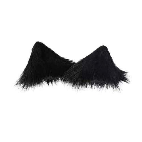 Realistische Tierohr-Clips, eleganter Haarschmuck für Cosplay und Party-Kostüme, einfach zu tragen, ohne Stirnbänder von Asukohu