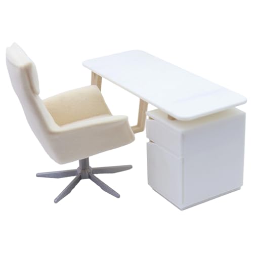 Realistisches Büro-Schreibtisch- und Stuhl-Miniatur-Set für Puppenhäuser im 12. Maßstab und pädagogisches Spiel, Puppenhäuser, Schreibtischstuhl Realistisches Büro-Schreibtisch- und Stuhl-Miniatur-Set für Puppenhäuser im 12. Maßstab und pädagogisches Spiel, Puppenhäuser, Schreibtischstuhl von Asukohu