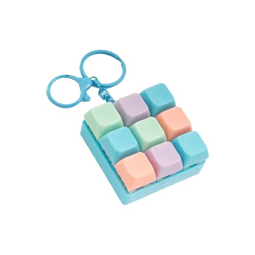 Ruhige Spannungsreliever Schlüsselbund 9 Abnehmbare Schlüssellayout Clicker Spielzeug Mechanische Tastaturschlüsselketten Für Büro Oder Reise Taschengröße Für Angst Relief Spielzeug von Asukohu