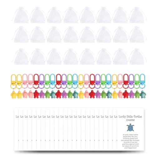 Set mit 24 schönen Schildkröten-Schlüsselanhänger-Kollektion, Glücksschildkröten, Schlüsselanhänger, Zubehör, Geschenke für Mitarbeiter, Geburtstags-Leckereien, Harz-Figur Set mit 24 schönen Schildkröten-Schlüsselanhänger-Kollektion, Glücksschildkröten, Schlüsselanhänger, Zubehör, Geschenke für Mitarbeiter, Geburtstags-Leckereien, Harz-Figur von Asukohu