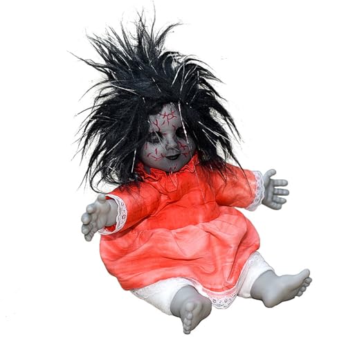 Sound Sensoring Sitzende Geisterfigur Leuchtende Gesicht und Knochen Kühlende Geräusche Für Häuser Veranda Dekoration Horror Dekorationen Sitzende Geisterpuppe von Asukohu