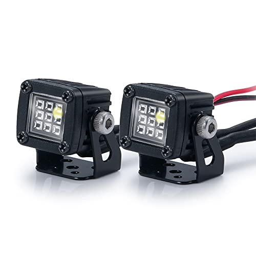 Asyduey Modifizierte Scheinwerfer Spotlights Car Top Lights Bumper Lights für AXIAL SCX10 TRX4 TRX6 1/10 RC Crawler Car,C von Asyduey