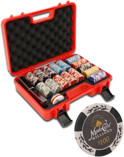 300-teiliges Poker-Set, professionelles Pokerchip-Set mit Tragetasche, Texas Holdem Pokerchips, Casino, Monopoly-Chips, Aufbewahrungsbox, tragbarer Token-Koffer (Color : I, Size : $1$5$10$20$50$100$ von AtKits