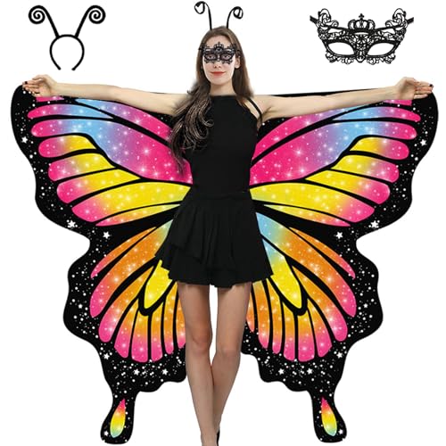 AtRenty Schmetterlingskostüm für Damen, doppelseitig, Schmetterlingsflügel, Kostüme für Erwachsene, Halloween-Kostüme AtRenty Schmetterlingskostüm für Damen, doppelseitig, Schmetterlingsflügel, Kostüme für Erwachsene, Halloween-Kostüme von AtRenty