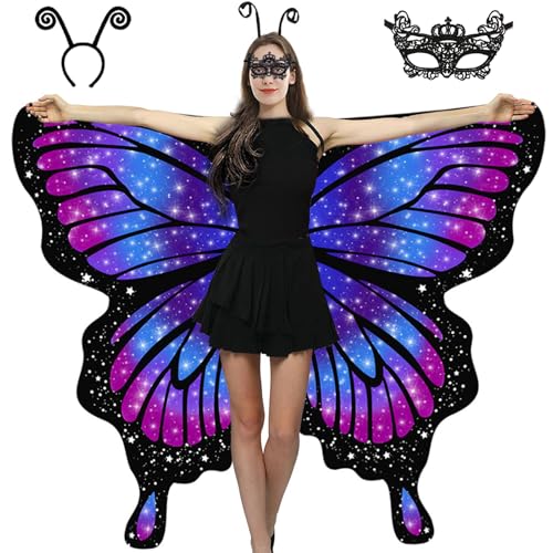 AtRenty Schmetterlingskostüm für Damen, doppelseitig, Schmetterlingsflügel, Kostüme für Erwachsene, Halloween-Kostüme AtRenty Schmetterlingskostüm für Damen, doppelseitig, Schmetterlingsflügel, Kostüme für Erwachsene, Halloween-Kostüme von AtRenty