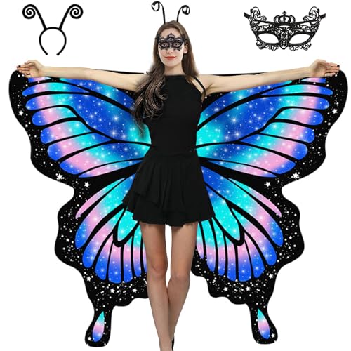 AtRenty Schmetterlingskostüm für Damen, doppelseitig, Schmetterlingsflügel, Kostüme für Erwachsene, Halloween-Kostüme AtRenty Schmetterlingskostüm für Damen, doppelseitig, Schmetterlingsflügel, Kostüme für Erwachsene, Halloween-Kostüme von AtRenty