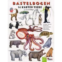 Karten Tiere Bastelbogen zum Ausschneiden & Basteln aus Papier Karten Tiere Bastelbogen zum Ausschneiden & Basteln aus Papier von Atelier Color