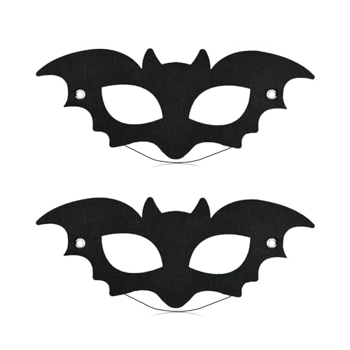 Athem 2 Stück Schwarze Augenmaske - Halloween Augenmaske Halloween Fledermaus Kostüm Maske, Maskerade Maske für Fastnacht, Rollenspiele, Party, Halloween Deko Accessoires Athem 2 Stück Schwarze Augenmaske - Halloween Augenmaske Halloween Fledermaus Kostüm Maske, Maskerade Maske für Fastnacht, Rollenspiele, Party, Halloween Deko Accessoires von Athem