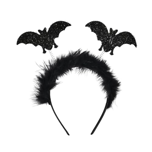 Athem Fledermaus Ohren Haarreif - Halloween Kostüm Deko Accessoires für Kinder, Erwachsene, Damen & Herren, Fledermaus Kostüm Kopfschmuck für Halloween, Fasching & Karneval Party (1) von Athem