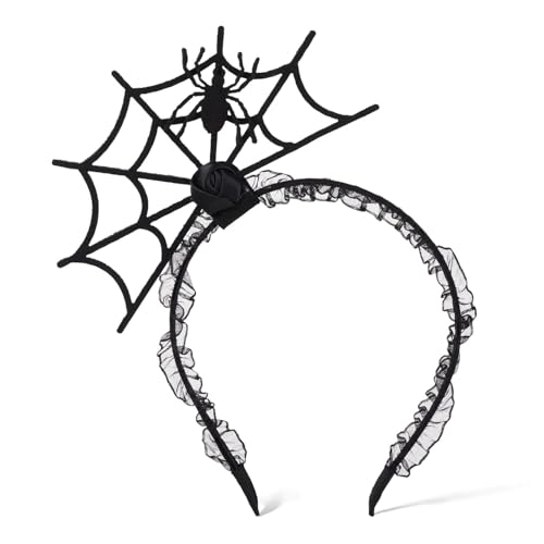 Athem Spinnen Netz Haarreifen - Spinnen Stirnband für Hexen Kostüm, Kopfschmuck Haarschmuck für Halloween, Fasching & Karneval Party, Halloween Deko Accessoire für Kinder, Erwachsene, Damen & Herren Athem Spinnen Netz Haarreifen - Spinnen Stirnband für Hexen Kostüm, Kopfschmuck Haarschmuck für Halloween, Fasching & Karneval Party, Halloween Deko Accessoire für Kinder, Erwachsene, Damen & Herren von Athem