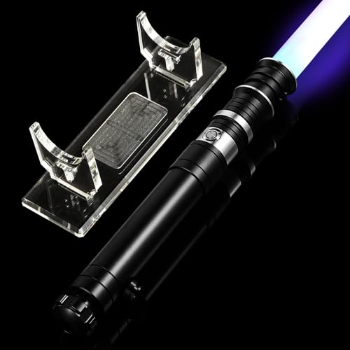 AthlChamp Motion Control Heavy Duel Lichtschwert für Erwachsene, Lichtschwert mit stabilem Metallgriff & Dicker PC-Klinge & 16 Sound Fonts & 12 RGB Farben & Schwertständer - Schwarz AthlChamp Motion Control Heavy Duel Lichtschwert für Erwachsene, Lichtschwert mit stabilem Metallgriff & Dicker PC-Klinge & 16 Sound Fonts & 12 RGB Farben & Schwertständer - Schwarz von AthlChamp